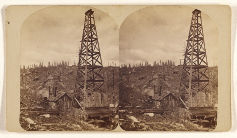 East side of Triumph Hill, near Tidioute, Pa. Situated on the Allegheny River, 40 miles above Oil City.