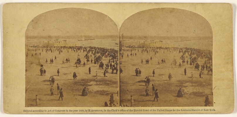Crowd Leaving the Ground After the Regatta, July 4th, 1859.