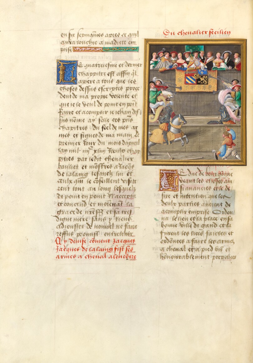 Jacques de Lalaing Jousting with the Sicilian Knight before the Duke of Burgundy