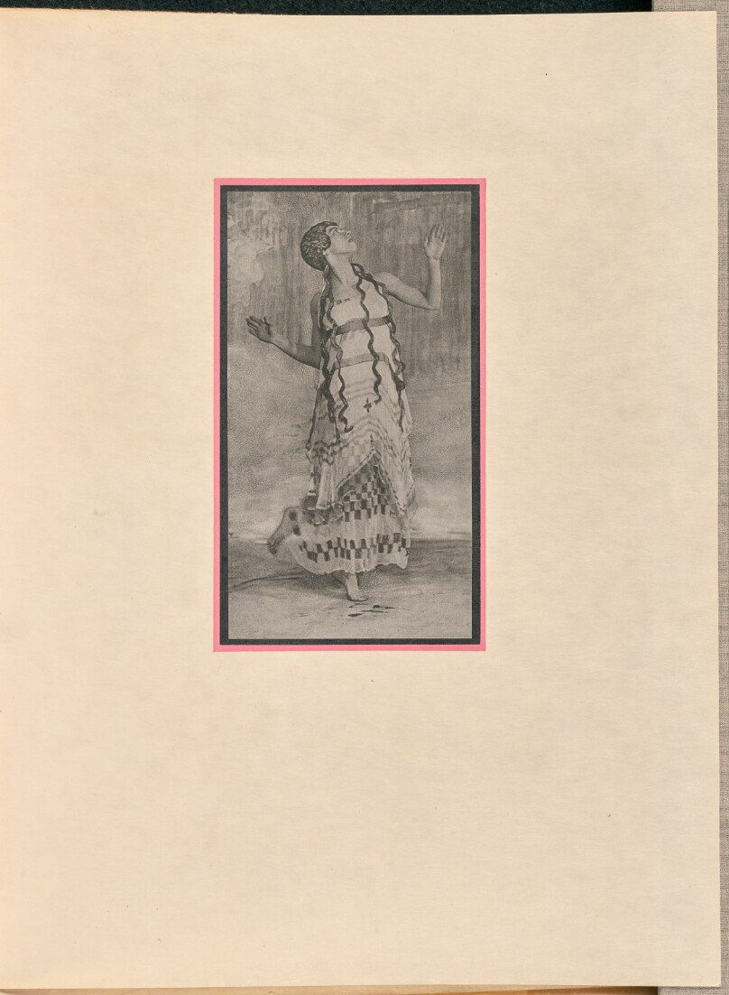 [Female dancer as a nymph, looking up]