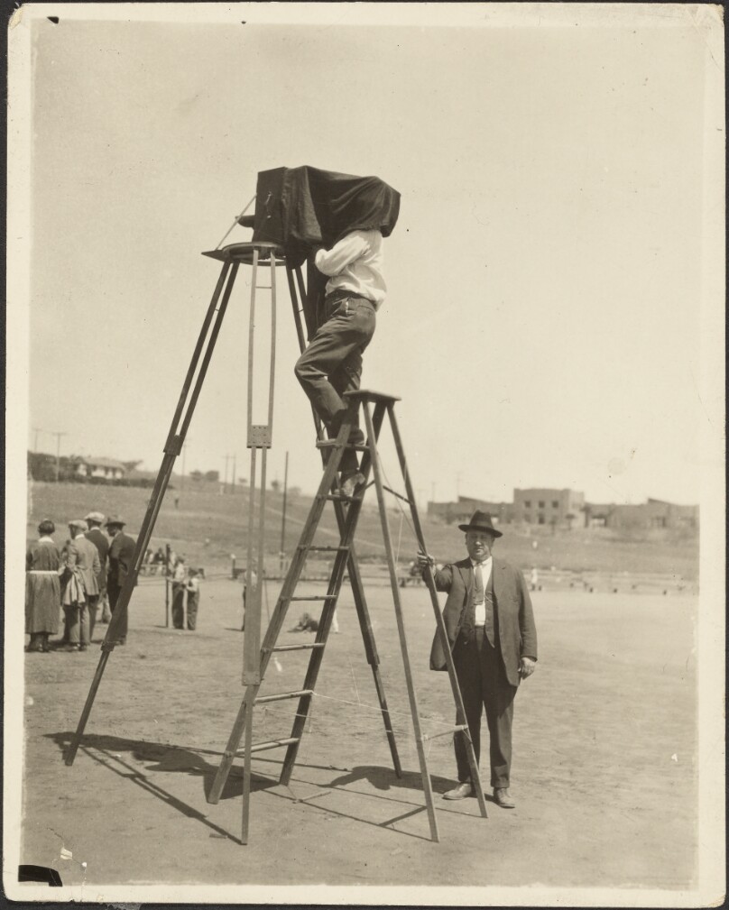 [Camera on 12-foot Tripod]