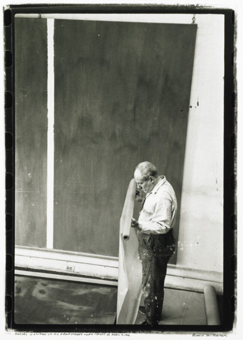 Barney Newman in his Front Street Loft