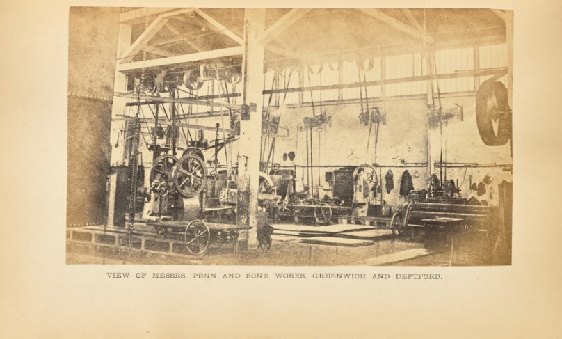 Messrs. Penn and Son's Works, Greenwich and Deptford: Deptford Pier Boiler Shop