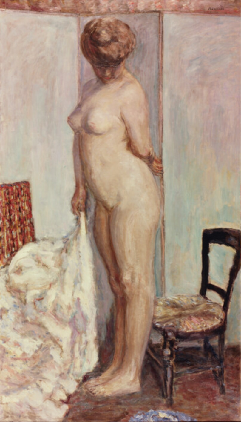 Nude Standing before a Screen