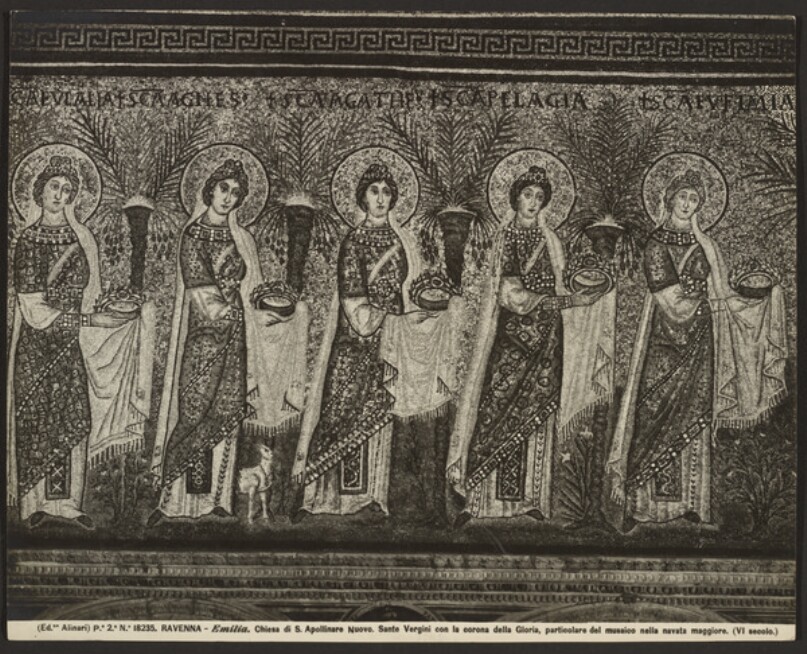 Mosaic of the Holy Virgins, Church of St. Apollinare Nuovo, Ravenna