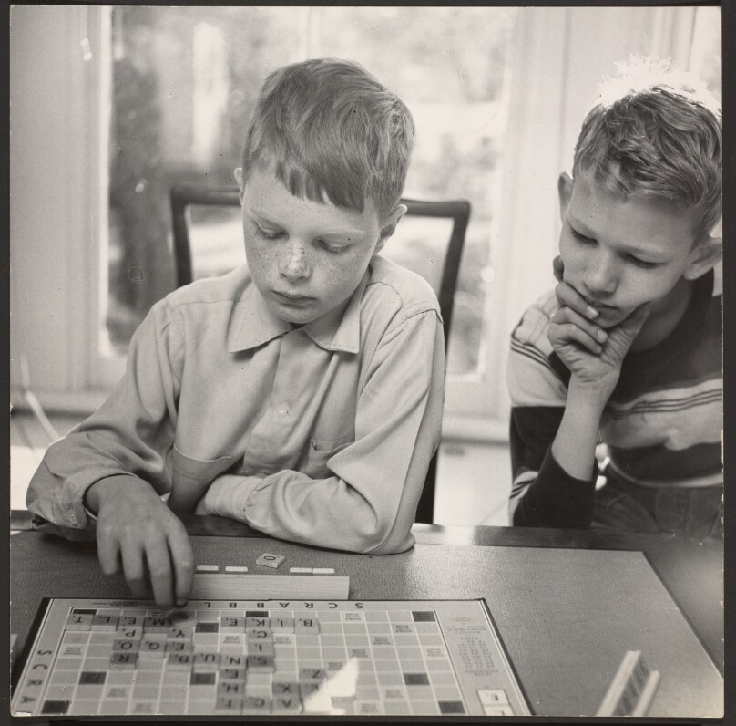 [The Melcher Family Boys Playing Scrabble]