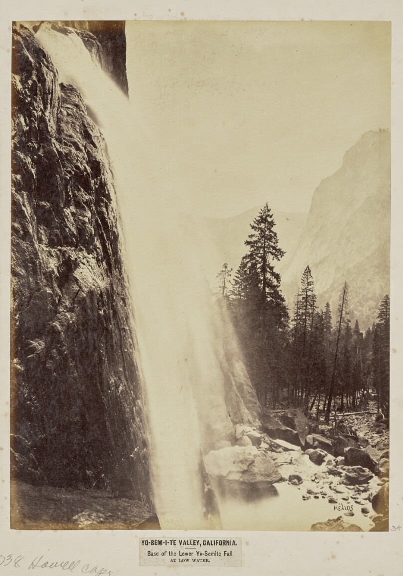 Yo-Sem-i-te Valley, California. Base of the Lower Yo-Semite Fall at Low Water