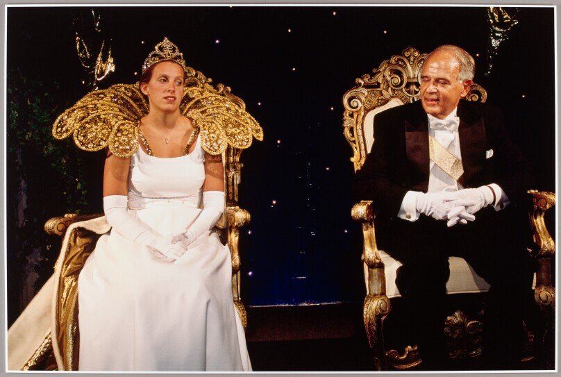 Augusta, 22, and Charles, 58, as the newly crowned queen and king of the 67th Annual Cotton Ball, Chattanooga, Tennessee, 2001