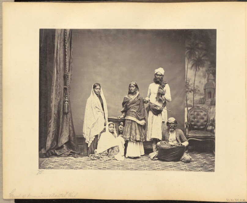 Group of Musicians and Nautch Girl