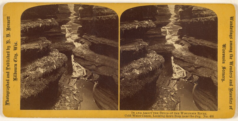 Cold Water Canon, Looking down from near the Jug. [Wisconsin Dells]