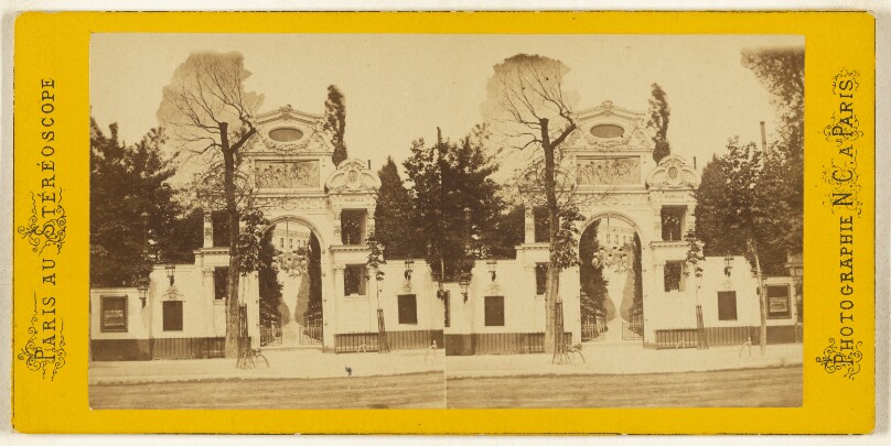 [Entrance to the Mabille Gardens, Paris.]