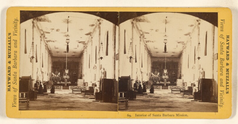 Interior of Santa Barbara [California] Mission.
