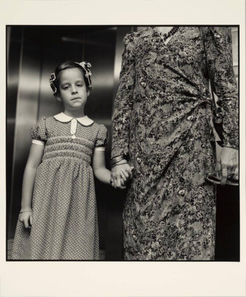 Girl with Haircurlers and Mother, Miami Tropic
