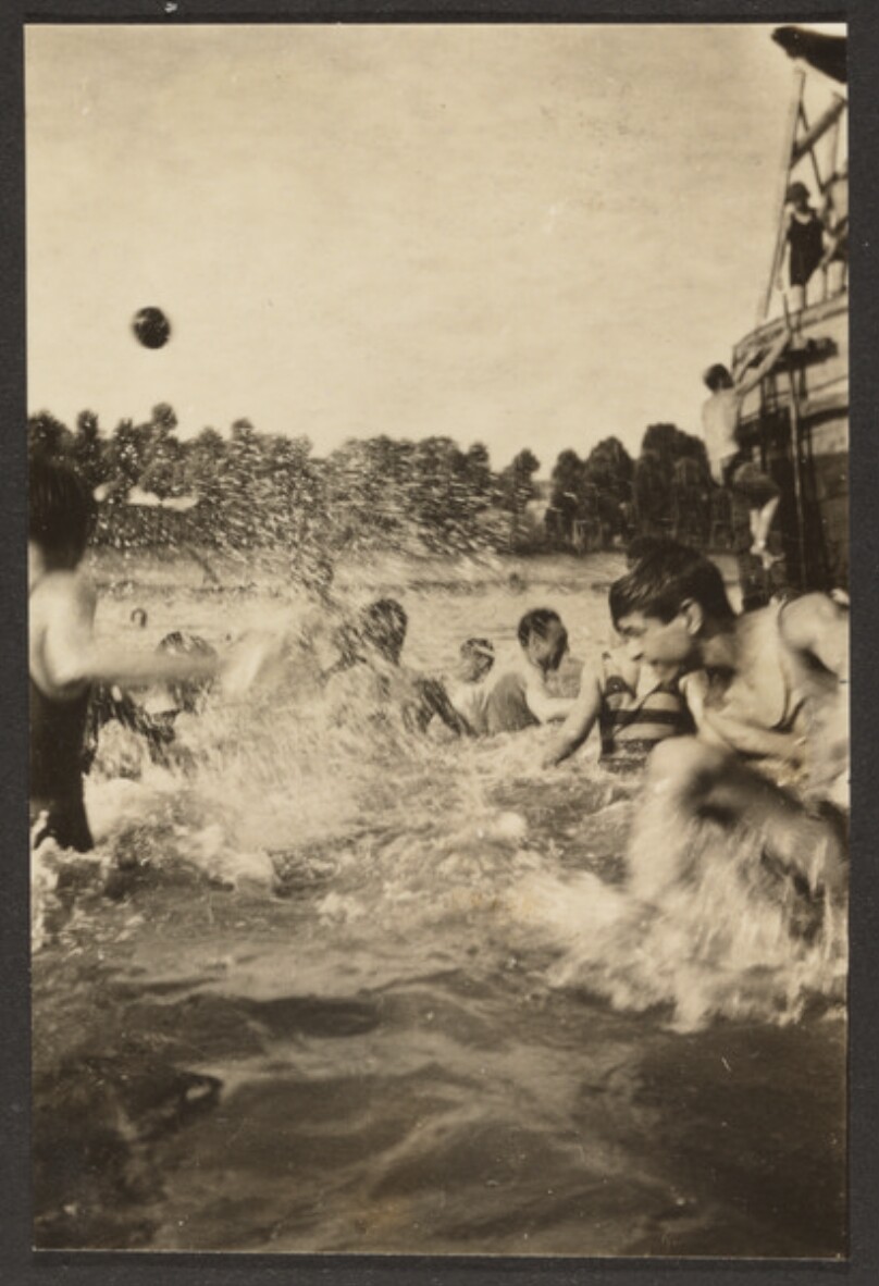 [Swimmers Cavorting in Water]