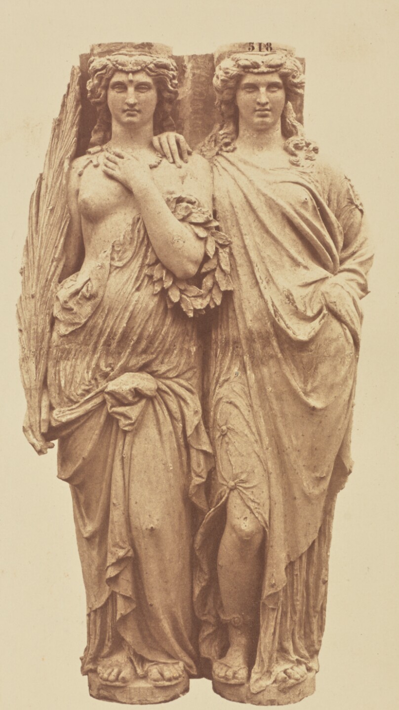 [Caryatids by Auguste Ottin, Decoration of the Louvre, Paris]