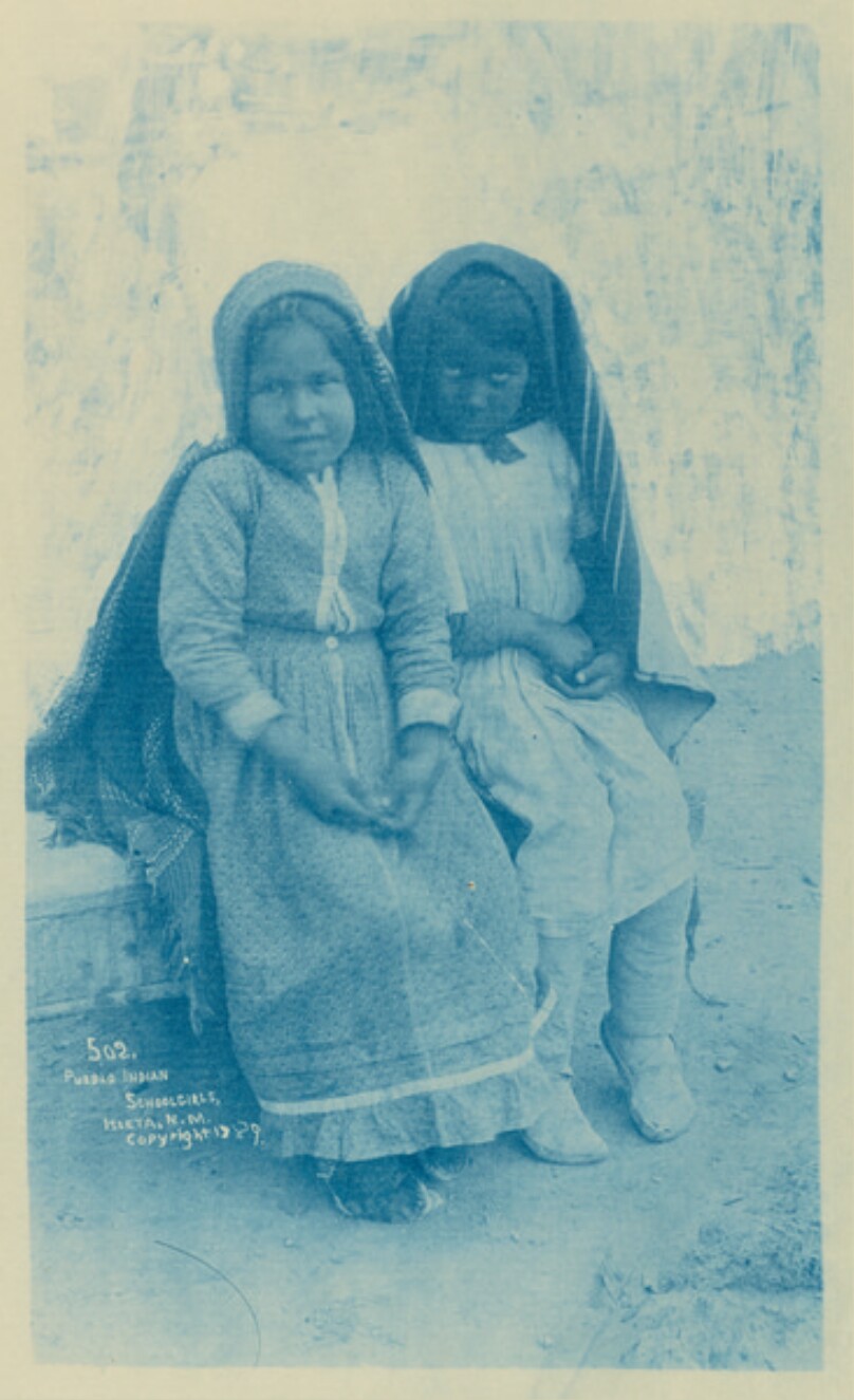 [Two Young Pueblo Native American Girls]