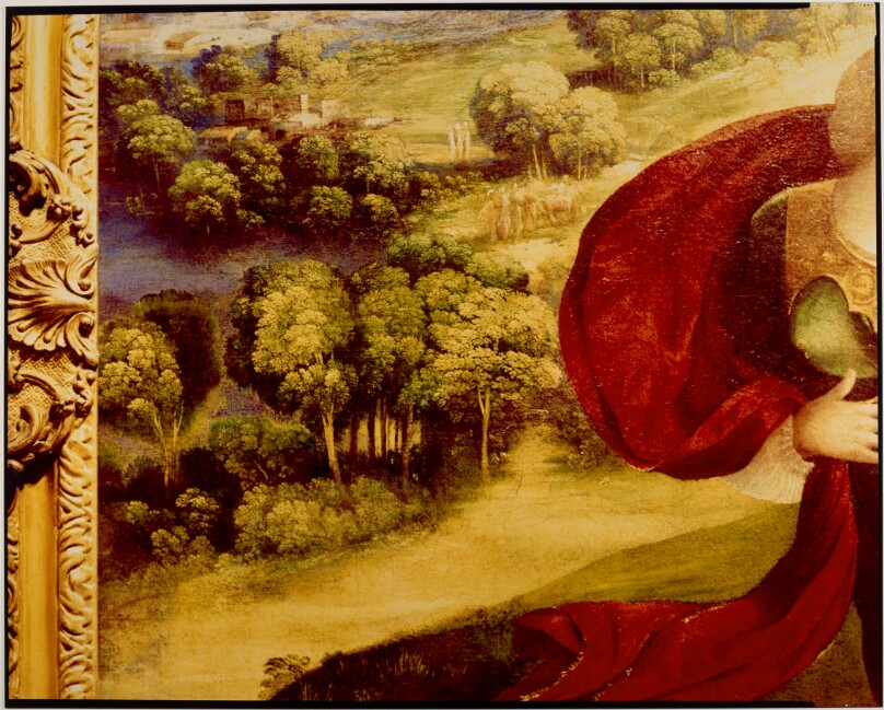 Malibu, California, 1991 [Dosso Dossi (Italian, active 1512-1542), Mythological Scene, circa 1530s, Oil on Canvas, 63 x 52 inches (160 x 132 cm).  The J. Paul Getty Museum, 83.PA.15 (detail)]
