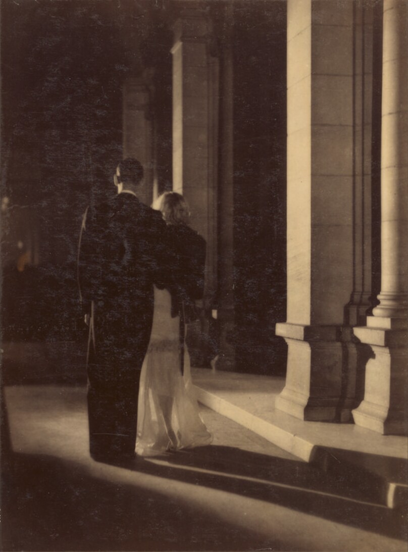 [Man and woman in evening dress]