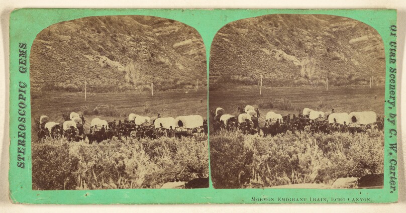 Mormon Emigrant Train, Echo Canyon. [Utah]