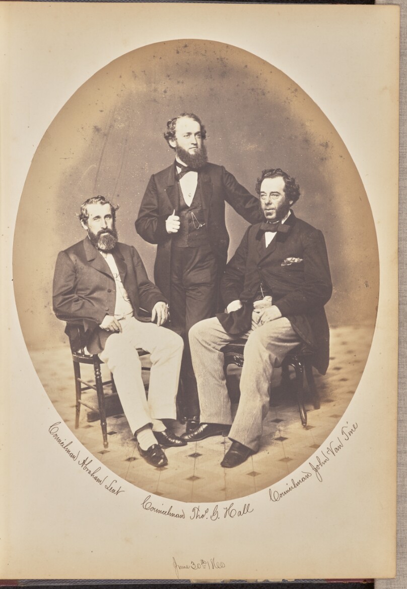 [Group portrait of three men, New York]
