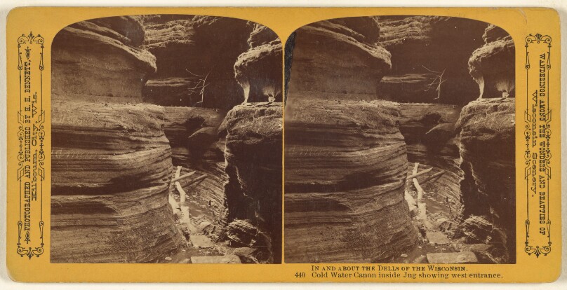 Cold Water Canon inside Jug showing west entrance. [Wisconsin Dells]