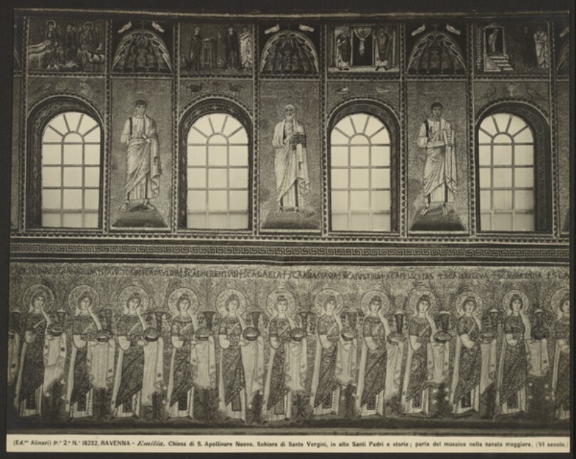 Mosaic of the Holy Virgins, Church of St. Apollinare Nuovo, Ravenna