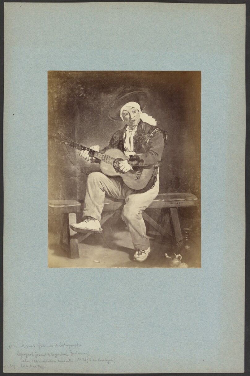 "Espagnol jouant de la guitare" par Manet