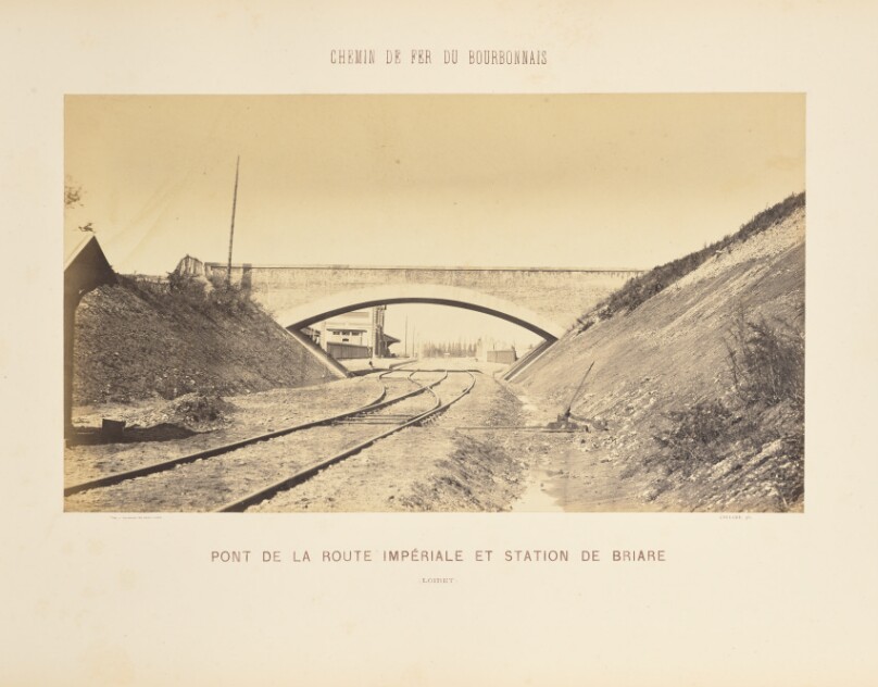 Pont de la Route Impériale et Station de Briare (Loiret)