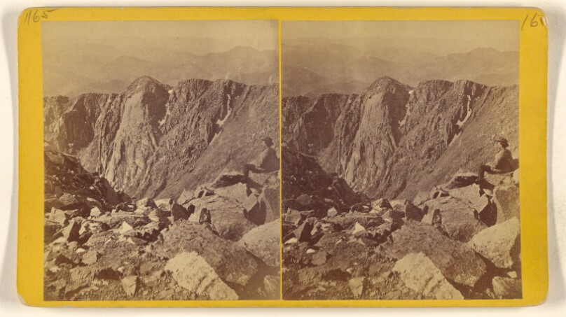 Summit of Pike's Peak. The Crater.