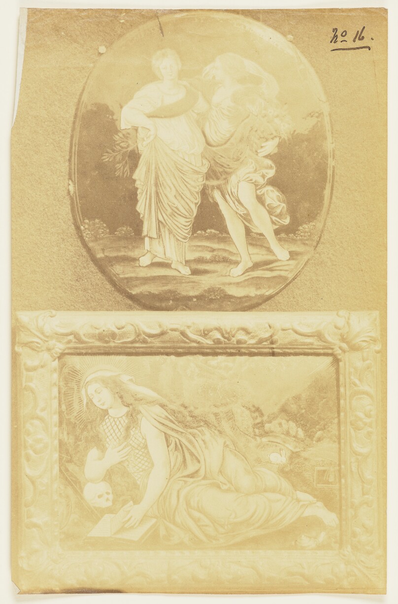 [Two enameled objects]