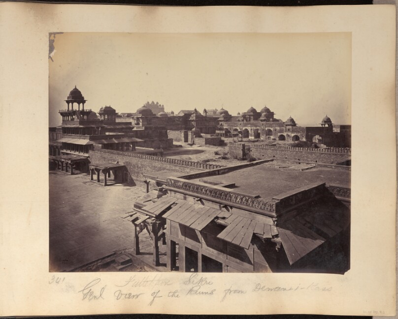 Futtehpore Sikri. General View of the Ruins from Dewan-i-Kass