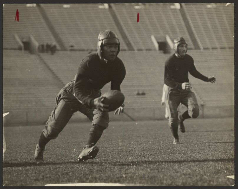[Football in Los Angeles Memorial Coliseum]