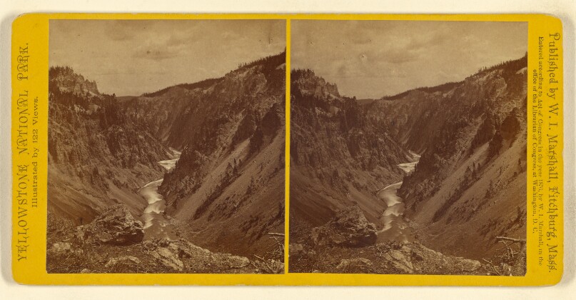 Grand Canon of Yellowstone, 12 to 1500 ft. deep.