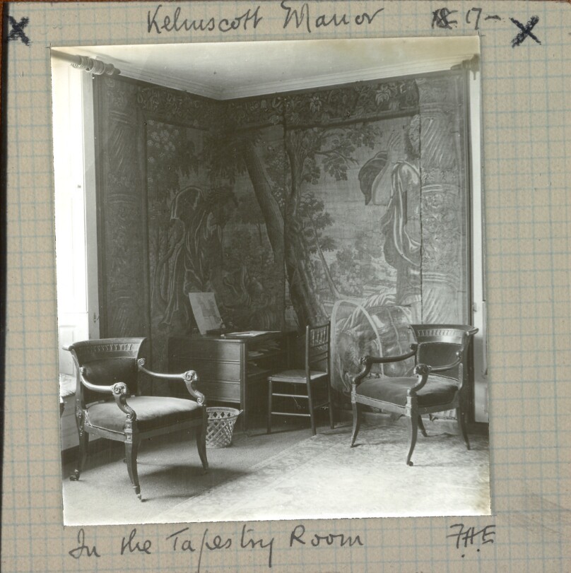 Kelmscott Manor. In the Tapestry Room.