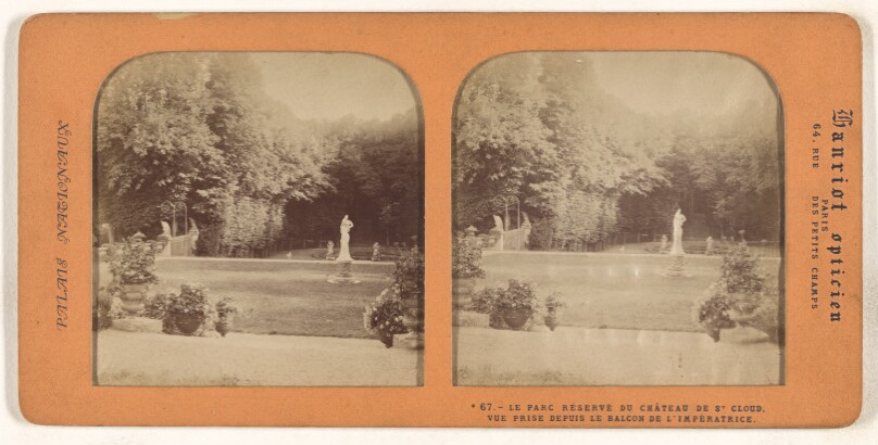 Le Parc Reserve du Chateau de St. Cloud, Vue Prise Depuis Le Balcon de l'Imperatrice.