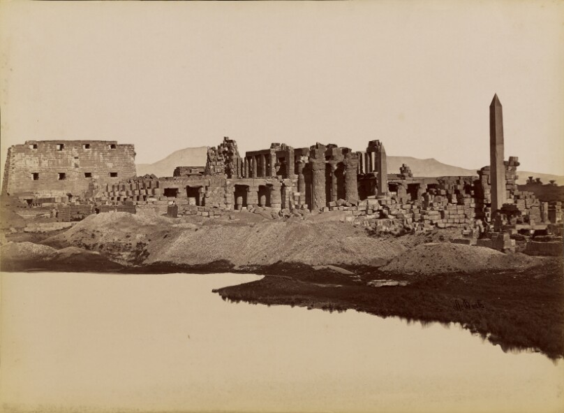 [Karnak, View Taken of the Sacred Lake] / [Karnak, Vue Prise du Lac Sacre]
