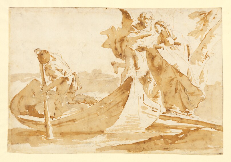 Flight into Egypt (recto); Various Studies (verso)