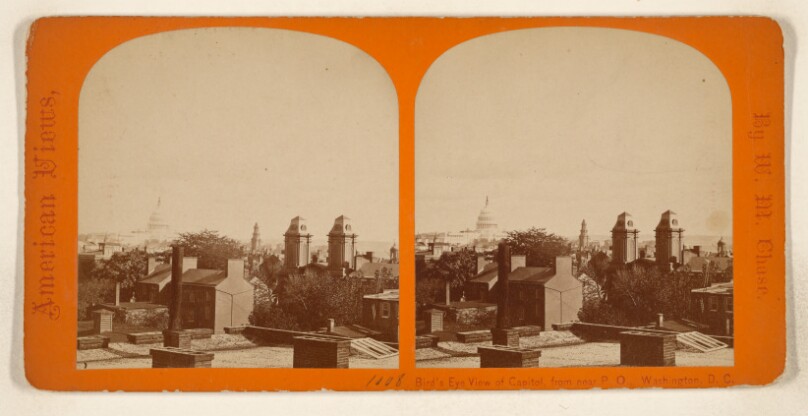 Bird's Eye View of Capitol, from near P.O., Washington, D.C.