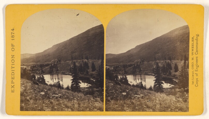 Beaver Lake, Conejos Canon, Colorado, 9,000 feet above sea-level, and 30 miles from mouth of Canon.