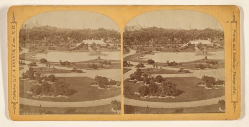 Panoramic View of Public Garden, Boston, Mass.