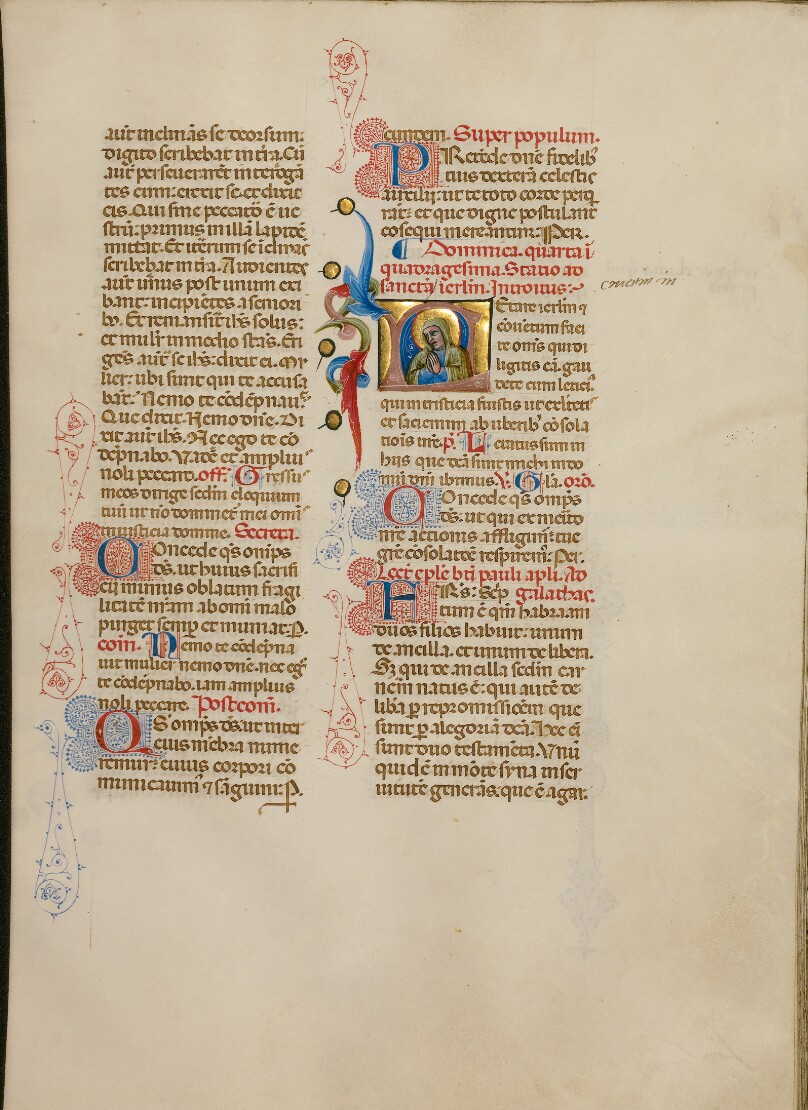 Initial L: The Virgin in Prayer