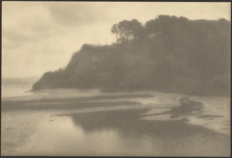 [Landscape with hill and water]