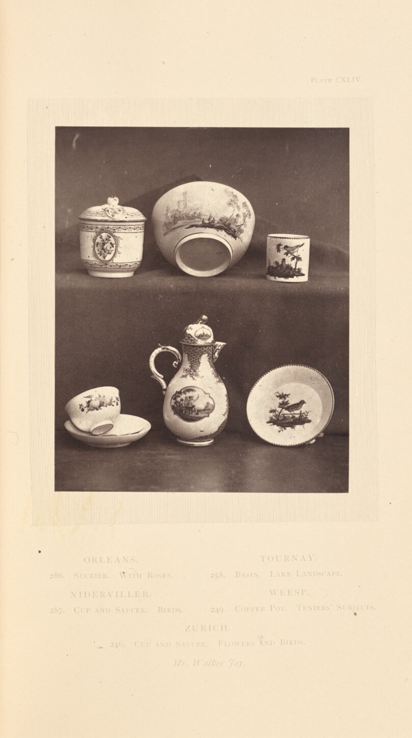 [Coffee pot, sugar pot, cups and saucers]