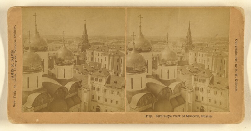 Bird's-eye view of Moscow, Russia.