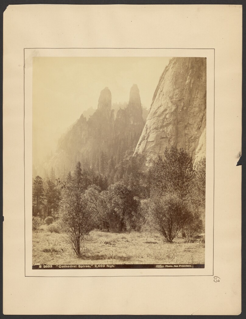 "Cathedral Spires," 2,660 feet.