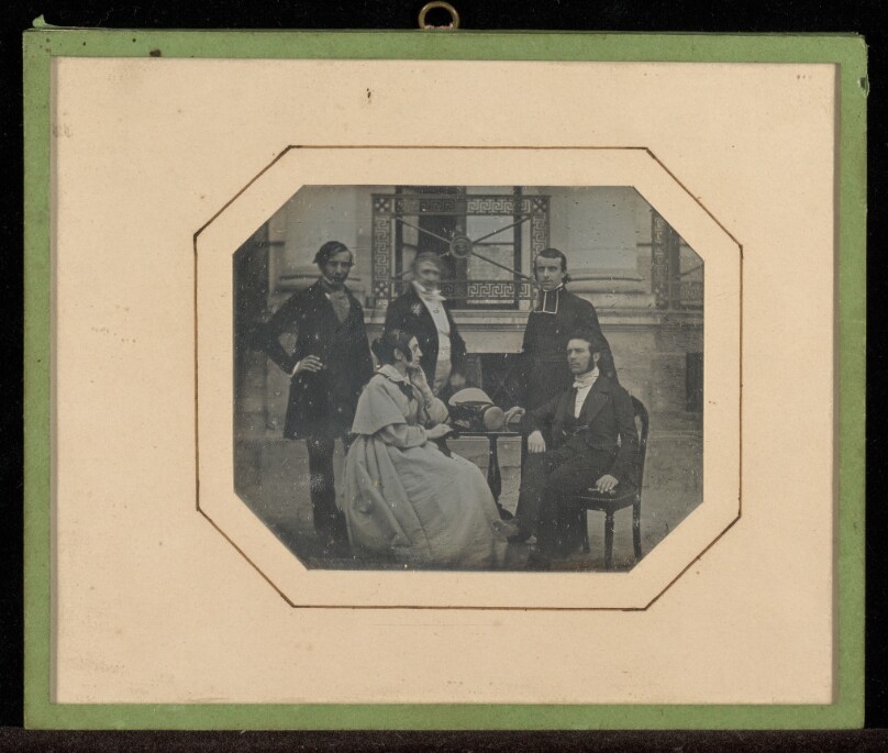 [Group portrait of five members of the Circle of Eynard-Lullin]