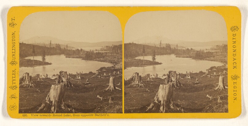 View towards Round Lake, from opposite Bartlett's.