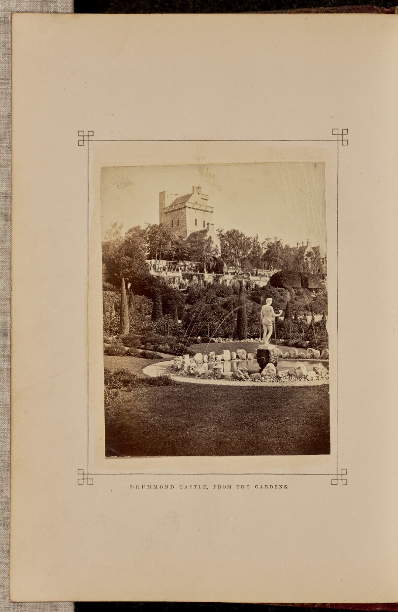 Drummond Castle, from the gardens