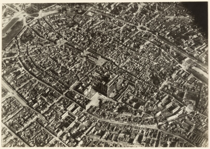 [Aerial View of a Bombed-Out City]