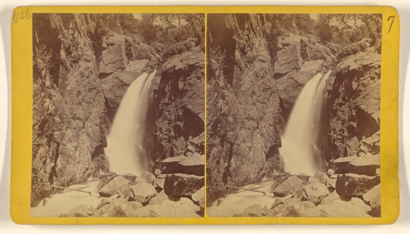 The Ute Pass. Rainbow Fall, 60 ft. One mile from Manitou House, Manitou, Col.
